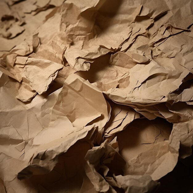 Old crumpled paper as background ai generated