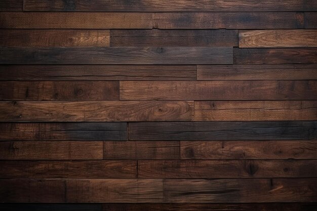 Old dark rustic wood floor planks