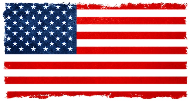 Old designed vintage american flag. Banner background election results