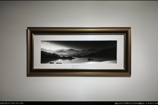 Old dirty wooden frame window on concrete wall with sun and cloudscape in sky