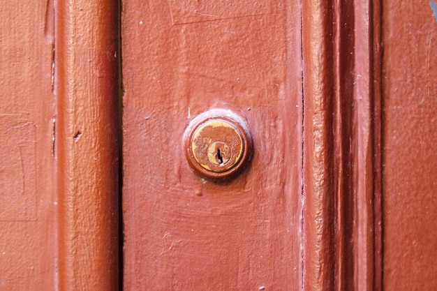 Old door in a street in Rio de Janeiro Brazil