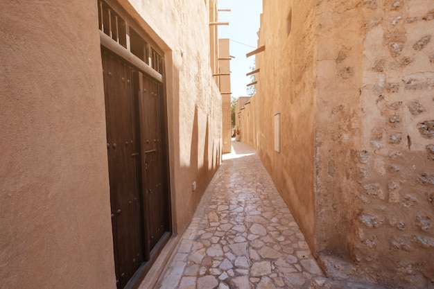 Old Dubai. Traditional Arabic streets in historical