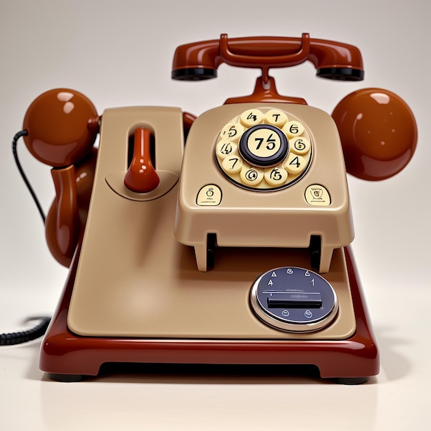 Old dusted Bakelite telephone Bavaria Germany