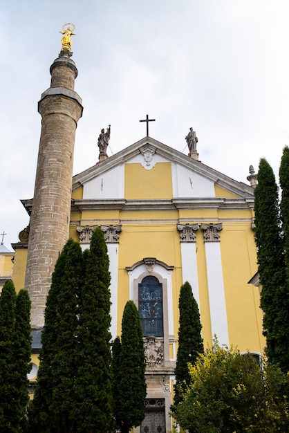 Old european city architecture elements