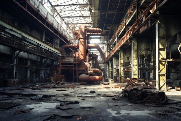 an old factory with a lot of rust