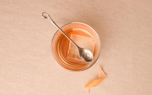 Old fashioned, classic cocktail served on the rocks