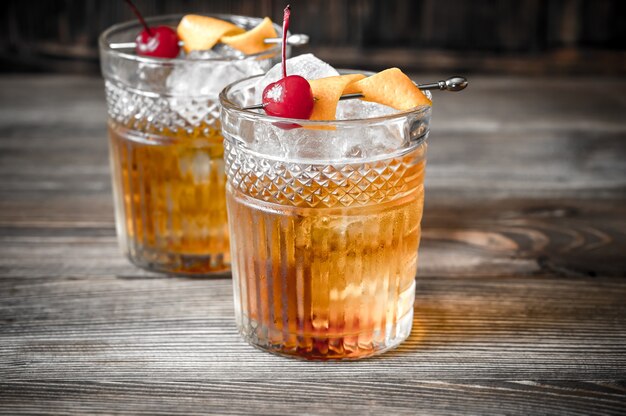 Old fashioned cocktail