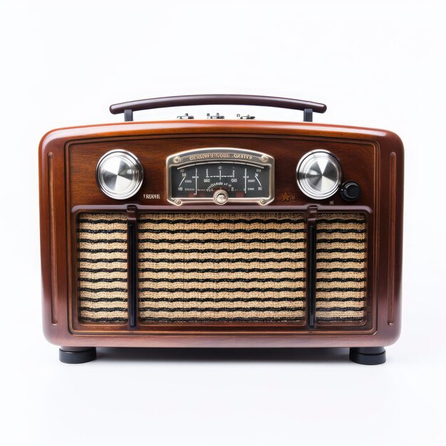 Photo an old fashioned radio sitting on top of a table