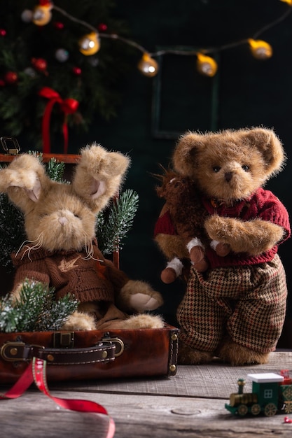 Old fashioned soft toys for Christmas