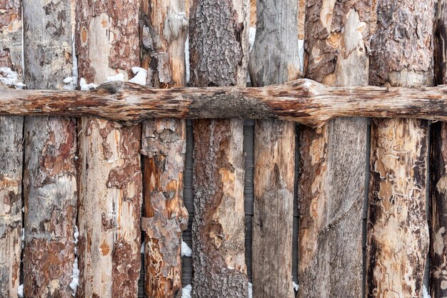 Foto vecchio recinto fatto di assi di legno sfondo