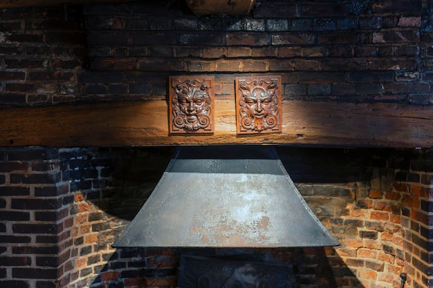 An old fireplace