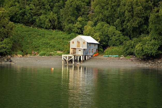 Old fishing house in alaska