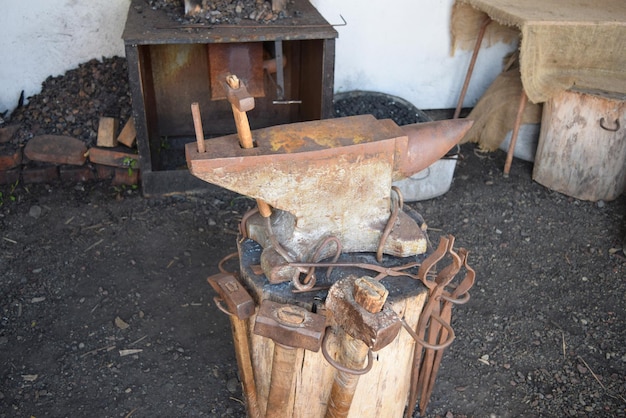 Old forge anvil Reconstruction of life of Cossacks of Kuban