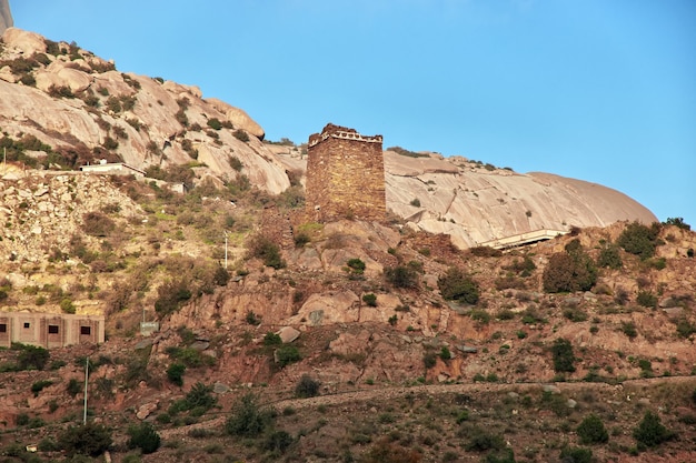 An old fort in Hejaz Mountains in Saudi Arabia