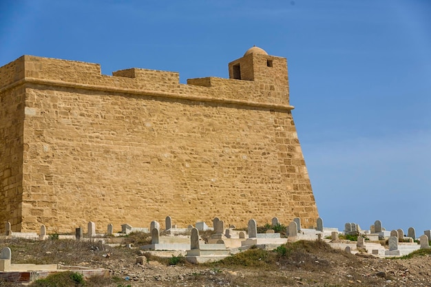 Photo old fortess ruin in mahdia tunis