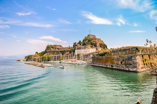 Foto vecchia fortezza a corfù grecia