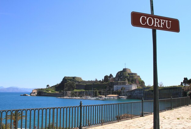 Photo old fortress in corfu greece