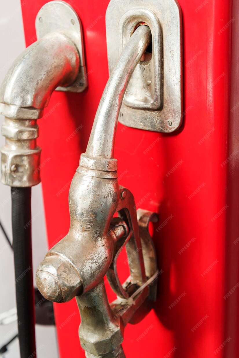 Premium Photo | Old gas gun at a gas station in retro style