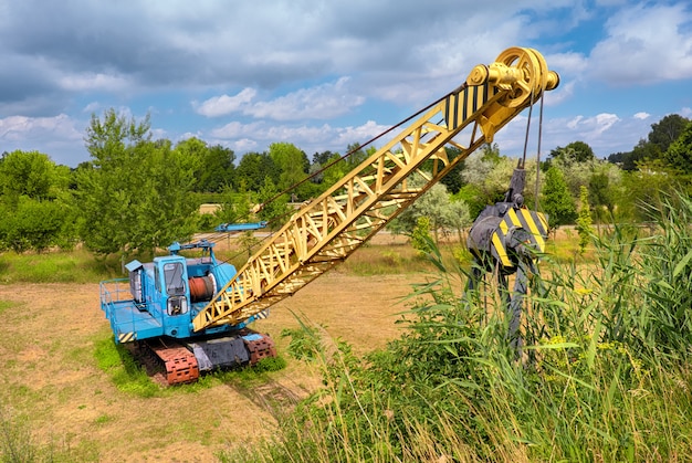 Old German dragline excavator