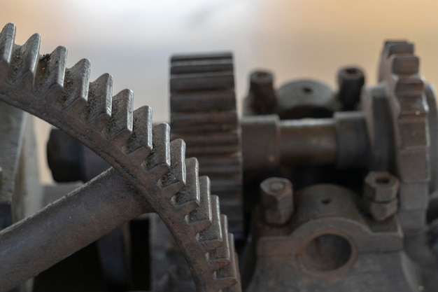 Old giant iron and wood gear