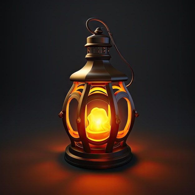 an old glowing lantern