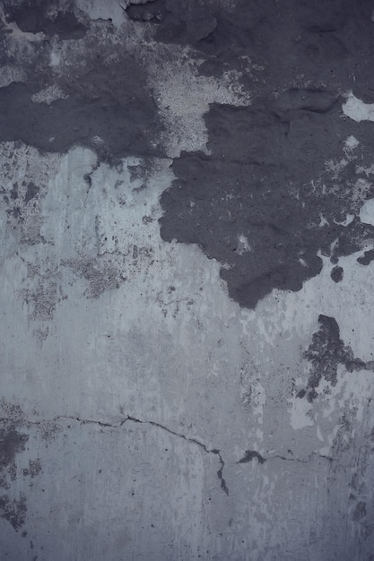 오래된 회색 벽 / 추상 빈티지 회색 배경, 질감 오래된 콘크리트, 석고 균열