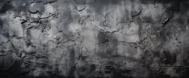 Old grunge concrete wall with cracks and scratches panoramic background