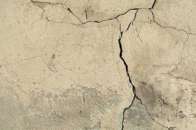 Old grunge textures wall with crack Perfect background with space