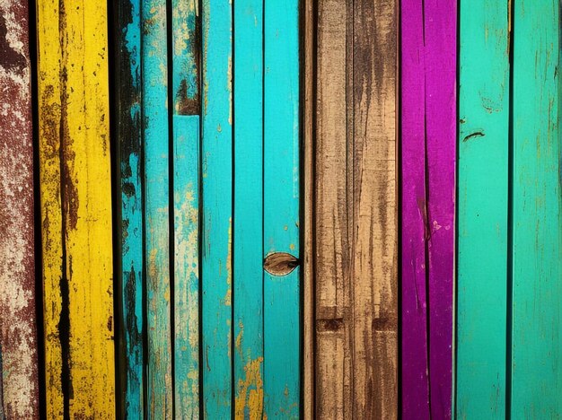 Old grungy colorful wood background