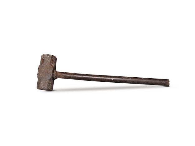 Photo old hammer on a white background