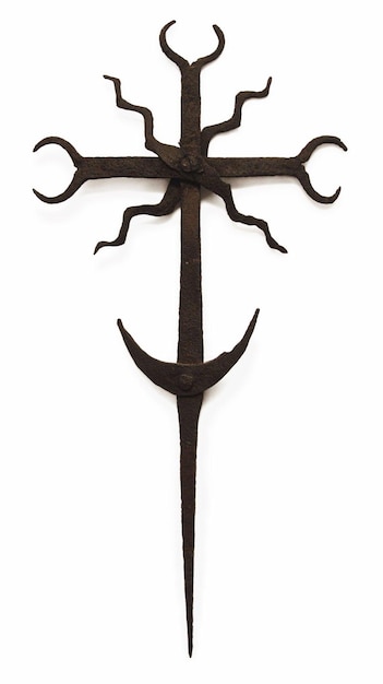 Old handmade metal cross