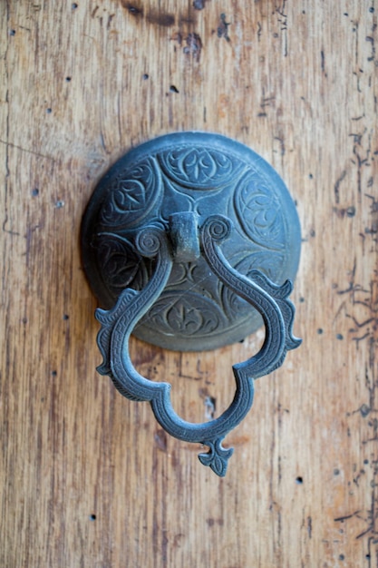 Photo old handmade ottoman door knob