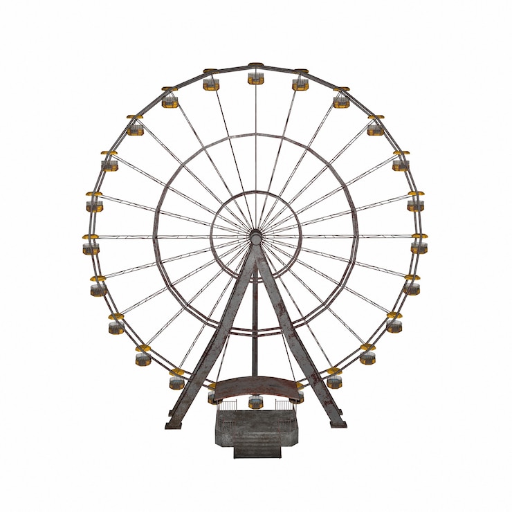 Photo the old horror ferris wheel