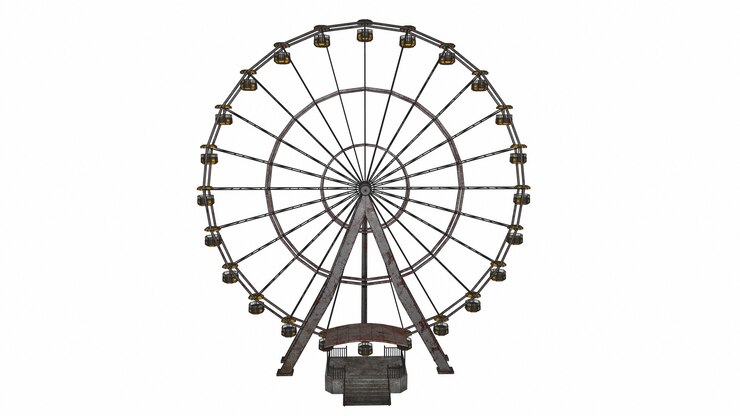 Photo the old horror ferris wheel