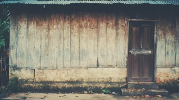 Old house wall The color tone is film style for abstrace background or old background Generative Ai