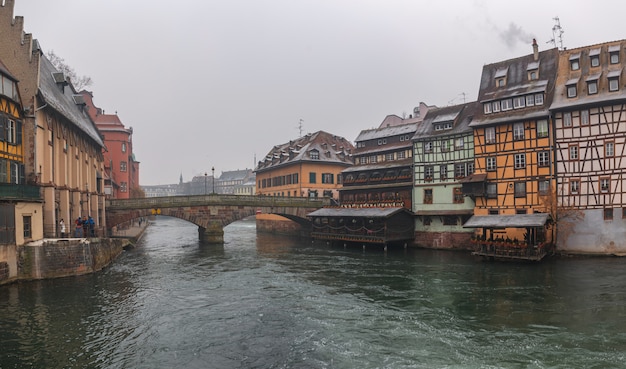 Old houses in the center of Strasbourg.