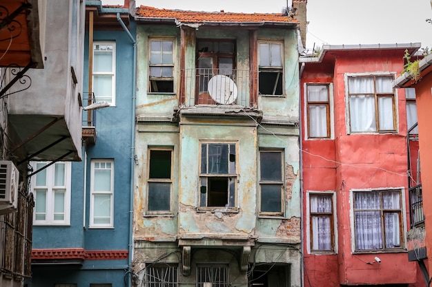 Old Houses in Fener District Istanbul Turkey