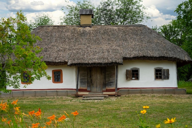 Old hut house in the village