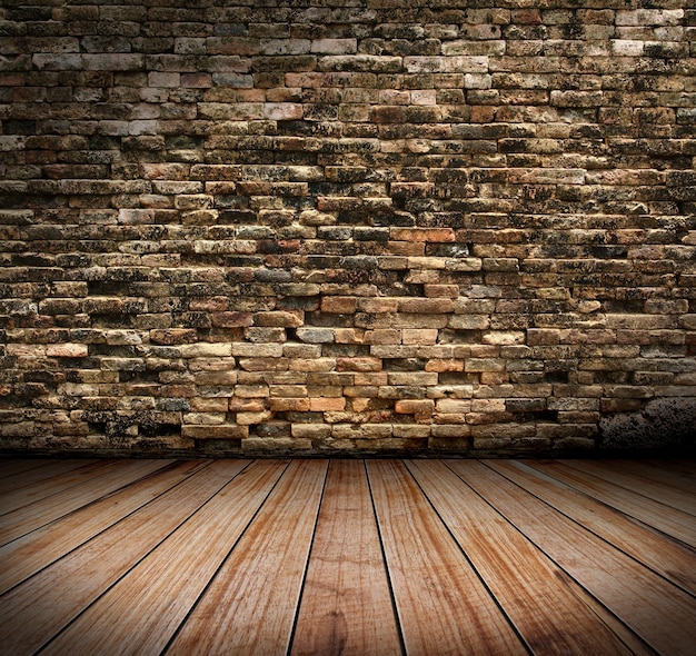 old interior with brick wall