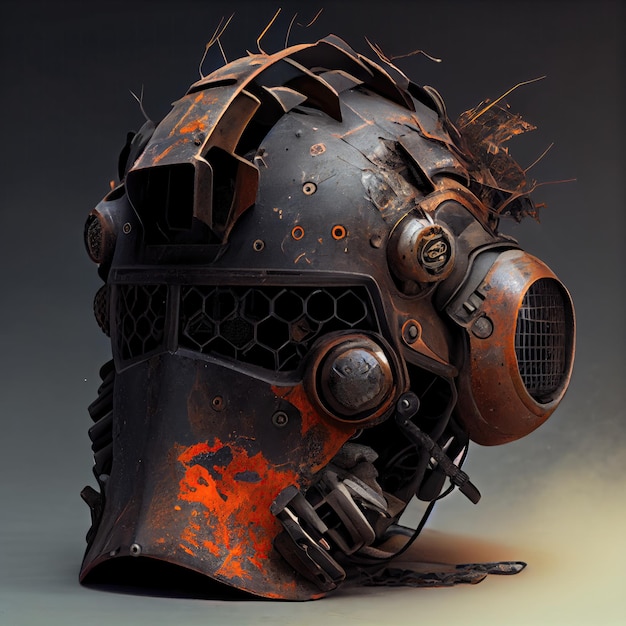 An old iron helmet that evokes fear Bandit helmet