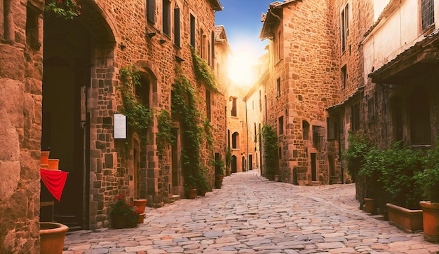 old italian streets Generative AI