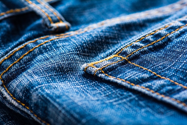 Old jeans Denim Selective focus