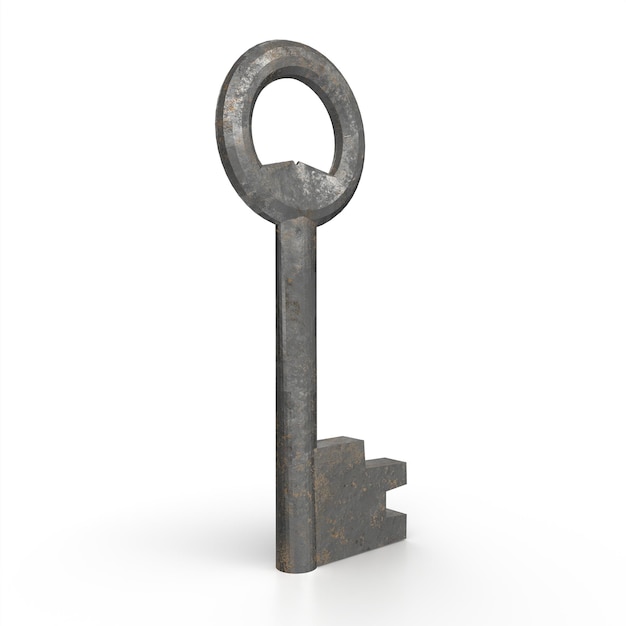 Old key 3d modelling