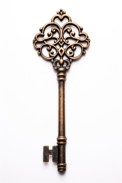 An old key with a filigree design on it Digital image