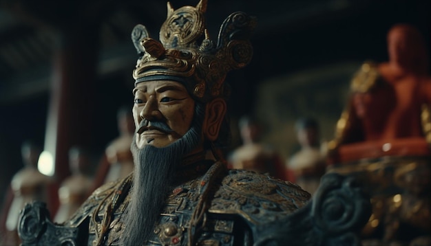 Фото Старый король в китае на традиционном китайском