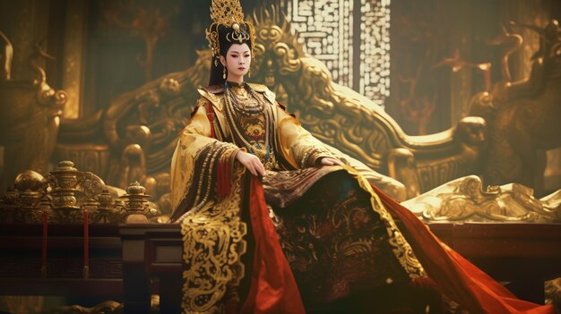 Фото Старый король в китае на традиционном китайском
