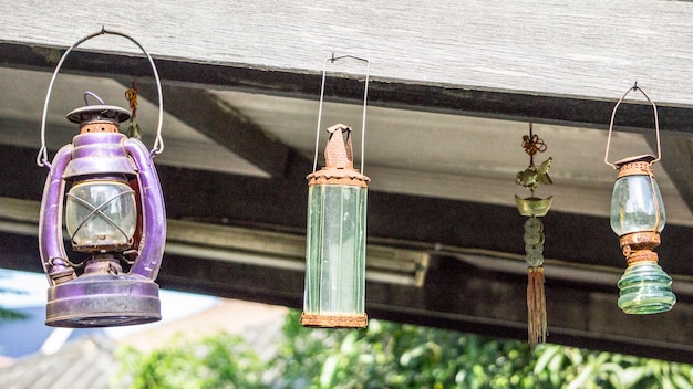 Old Lamp hang on Garage