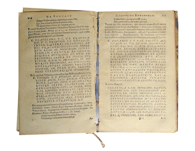 Old latin book isolated