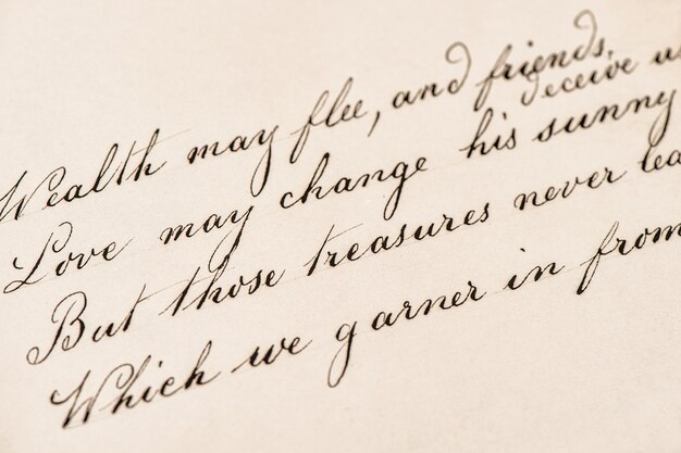 old letter with handwritten text. grunge vintage texture background