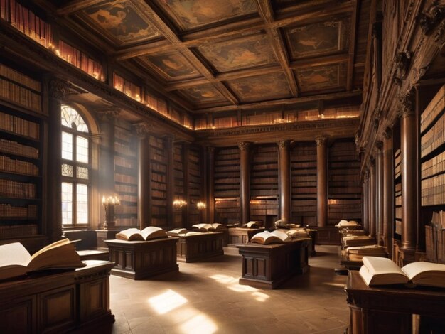 an old library background